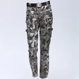 Outdoor Hosen Marke Dünne Gerade Frauen Armee Camouflage Stile Hosen Casual Militär Für Weibliche Mode Taschen Cargo