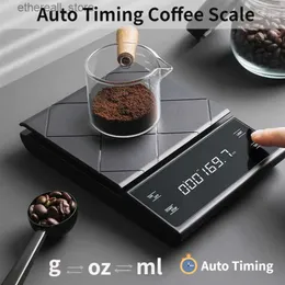 Łazienka Scale kuchenne USB Skala do kawy Kitchen z Timer LED Digital OZ/IB/G Skala elektroniczna gospodarstwa domowego Skala żywnościowa Q231020