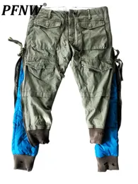 Мужские брюки PFNW, оригинальные брюки в стиле милитари, ретро, мытье на боковой молнии, двухслойные, искусственные, из двух частей, теплые и тонкие, шикарные, пуховые, для мужчин 12A5029 231020