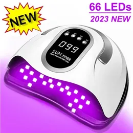 Secadores de unhas 66LEDs Secador UV LED Lâmpada para curar todo o gel polonês com sensor de movimento profissional manicure salão de beleza equipamento 231020