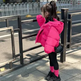 Down Coat Winter Children's Down Pamuk Ceket Kız Geri Kalarak Rüzgar Geçirmez Snowsuit Çocuk Parka Toddler Bebek Katlar Çocuk Kıyafetleri Xmp327 231020