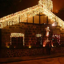 Dekoracje świąteczne 420 m zasłony lampy sznurkowe LED Dekoracja do domu Eave Street Decor Wakacyjne oświetlenie świąteczne lampka przyjęcia 231019