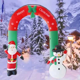 Juldekorationer Uppblåsbara julbågdockor Uppblåsbar snögubbe Santa Claus -modell för utomhus Xmas nyårsdekor 2023 Juldekoration x1020