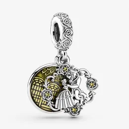 100％925 Sterling Silver Her Beauty Dancing Dangle Charm Fit Original EuropeanCharms Bracelet Fashion Women Wedding Engagement JE362C