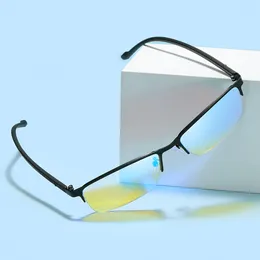 선글라스 패션 색상 약점 안경 맹인 시정 안경 반 프레임 레드 그린 약점
