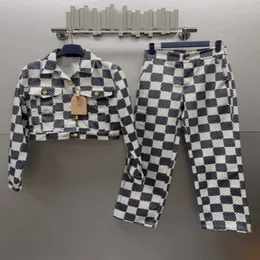 Casual Suit Pants Zestawy damskie ubranie Designer Pełne litera drukująca kurtka z literą na zamek błyskawiczny elastyczne talia