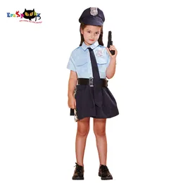 Cosplay Eraspooky Dress Cosplay Coplay Rola roli munduru Halloween Costume for Kids Police Police Party Outfitcosplay