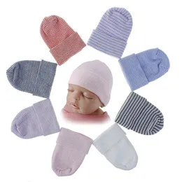 0-3M Double Layered Newborn Hats Winter Baby Soft Yarn Knitted Cap Hat New Baby Keep Head Warm Bonnet 8 Colors