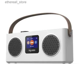 Mobiltelefonhögtalare Retro Bluetooth FM Radiokort Högtalare Högt volym Portable DAB Radio Musikspelare utomhus laddningsbart ljudlåda Support TF/USB Q231021