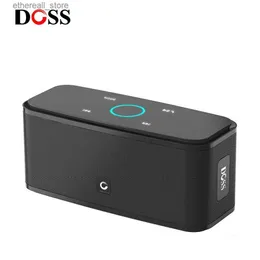 휴대폰 스피커 Doss Soundbox Touch Control Bluetooth 스피커 휴대용 무선 시끄러운 스피커 스테레오베이스 사운드 박스 컴퓨터 PC 용 마이크 Q231021