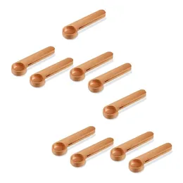 Koffielepels 10 stuks Houten koffieschep en tas Clip Maatlepel 2-in-1 Zakkensluiter Maatlepel voor bonen Espresso Koffie Thee 231018