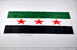 Siria 90 * 150 cm La Repubblica araba siriana Bandiera siriana a tre stelle Banner 3x5 piedi Appeso bandiera decorazione domestica C10028352386