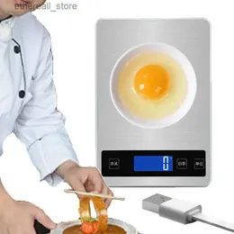 Bathroom Kitchen Scales Digital Kitchen Scale Electronic Led Display Rechargeable Small Food Scales Digital Measuring Gram Weight Kitchen Home Accessory Q231020