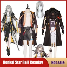 Cosplay anime jogo honkai: star rail fantasias cosplay trailblazer feminino protagonista peruca fantasia vestido terno halloween carnaval roupa da menina