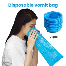 Trash Bags 24Pcs 1000ML Handle Disposable Bag Outdoor Travel Car Airplane Sickness ick Nausea Vomit Storage Home Clean Supplies 231019