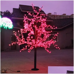 Juldekorationer LED Artificial Cherry Blossom Tree Light 1152 st Bbs 2m Höjd 110/220VAC Regntät Outdoor Use Drop Delivery Dhevm