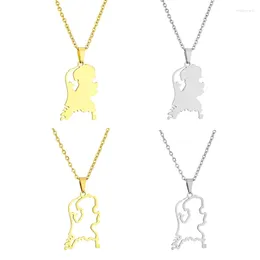 Pendant Necklaces Trendy Netherlands Map Chain Choker Necklace Metal Country Territory Neck Ethnic Personality Gift 634D