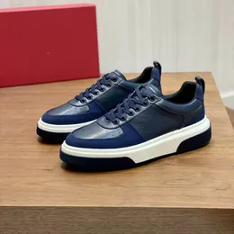 جودة فائقة الدانتيل حتى أحذية Gancini Sneaker Shoes Men's Men في الهواء الطلق العجل الجلود الجلدية التزلج المشي المشي تقنية الشبكة