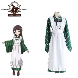 cosplay Ujimatsu Chiya is the Order A Rabbit Anime Gochuumon Wa Usagi Desu Ka Cosplay Catering Maid Costumecosplay