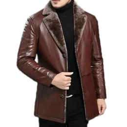 Herren Leder Kunstleder AYUNSUE Echtlederjacke Herren Schaffellmantel für Herren Jacke Winter Plus Size Schafslammfell Echtpelzmäntel JLK17759 KJ1209 231019