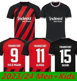 Fan 2023/24 Frankfurt Soccer Jerseys Die Adler Sow Silva Kostic Jovic Football Shirt Set 2023 2024 Hasebe Kamada Hinteregger Men Kid Kit Uniform