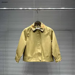 Luksusowy płaszcz klapowy dla dzieci Khaki z długim rękawem kurtka dziecięca rozmiar 100-160 WITRPOOF Design Baby Autumn Emes