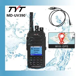 Walkie Talkie AES256暗号化TYT MD UV390 UV380 DMR VHF UHFデュアルバンドGPS IP67防水デジタル231019