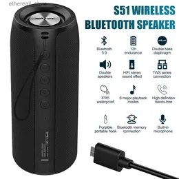 Mobiltelefonhögtalare Portabla Bluetooth -högtalare TWS True Wireless Subwoofer Dual Paring Sound Box Watertproof Outdoor Stereo LougePeaker Support TF Q231021