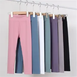 Pantaloni da leggings per ragazze elastici di alta qualità di nuova moda Abbigliamento per bambini Pantaloni da yoga stretti per ragazze Pantaloni da jogging morbidi Taglia 110-160