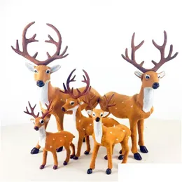 Decorazioni natalizie Simation Deer Ornaments Toys Adornos De Navidad 2022 Noel Xmas Kids Gift Year Goodschristmas Drop Delivery Hom Dh8Ar