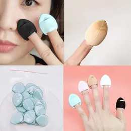 Sponges Applicators Cotton 3 10pcs Mini Size Finger Puff Set Professional Cosmetic Cushion Concealer Foundation Detail Makeup Sponge Beauty Tool 231020