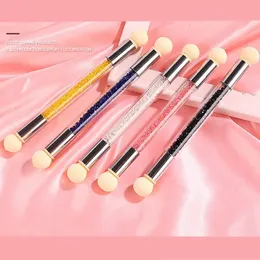 Makeup Tools Double Headed Sponge Blooming Gradient Pen Written Washed Nail Art Brush UV Gel Polish Manicure 231020