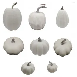 Decorative Flowers 8PCS Artificial Halloween Pumpkin Decor Decoration Model Props Harvest Festival Farmhouse