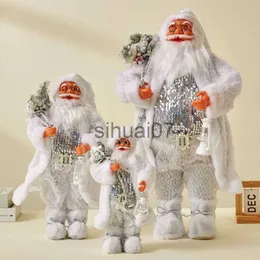 Kerstversiering Kerstman Zilver Shiner Kerstdecoratie Nordic Grensoverschrijdend Nieuwe Pop Decoratie 2023 Vrolijk Kerstfeest Woondecoratie x1020