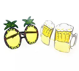 Yeni Hawaiian Plaj Ananas Güneş Gözlüğü Sarı Bira Gözlükleri Tavuk Partisi Fantezi Elbise Goggles Komik Cadılar Bayramı Hediye Moda Favor