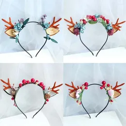 Hair Accessories For Kids Cute Deer Horns Branch Girl Flower Korean Style Head Hoop Antlers Headband Women Band