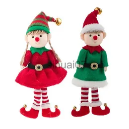 Dekoracje świąteczne Nowy rok 2024 Świąteczne elf ozdoby lalki świąteczne drzewo wiszące wisidan navidad 2023 Santa Kid