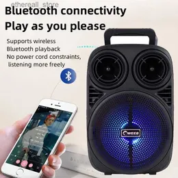 Alto-falantes para celular Caixinha De Som Portátil Party Music Center Bluetooth Caixa de alto-falante Subwoofer Outdoor Karaokê Sistema de som RGB Light Boom Box Q231021
