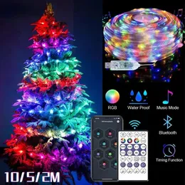 Christmas Decorations 40M 20M LED Tree Lights Fairy String Light Smart Bluetooth Addressable Curtain Garland Festoon Home Party Decor 231019