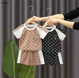 Märke baby rompers pojke och flickor kläder set bomull småbarn kort ärmdräkt designer barn jumpsuits kläder
