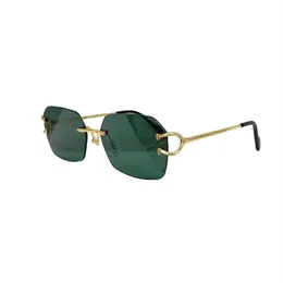 Óculos de sol quadrados de luxo para homens mulheres marca designer retro liga quadro grande óculos de sol vintage lentes de vidro gradiente com caixa