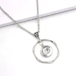 Pendant Necklaces 10PCS Interchangeable 18mm Snap Jewelry Liobonar Buttons Charms Necklace For Women1182D