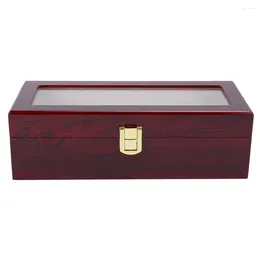 Watch Boxes Box No Rust Natural And Elegant Holder Wooden 5 Grid Prevent Dust Scratches Watches For Display Case Men