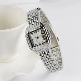 Other Watche's Fashion Square Watches Brand Ladies Quartz Wristwatch Classic Silver Simple Femme Steel Band Clock Zegarek Damski 231019
