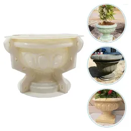 Decorações de jardim vaso de flores diy molde bonsai fundição ornamento fazendo plástico reutilizável vaso estilo europeu moldes plantador