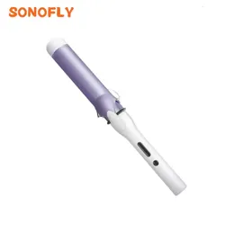 Curling Irons SONOFLY 40mm Professional Ceramic Hair Curler Electric Long Curling Tong Wand 5Temperature Adjustment Fashion Styling Tools S588 231021