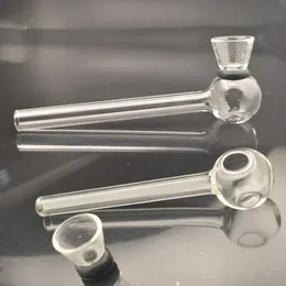 10pcs Yeni Tasarım 2 İçinde 1 Cam Yağ Burnu Boru 4 inç 30mm Bubbler Kalın Cam Saplı Sigara Boruları Dengeleyici El Cam Borular