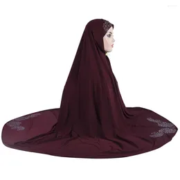 Etnik Giysiler H222 MAXI BOYUTU XXL 120 110CM Müslüman Dua Hijab Amira Eşarp Başörtüsü İslam Eşarpları Türban Caps Bonnet