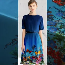 의류 직물 디지털 잉크젯 실크 드레스 일방적 포지셔닝 트윈 소재 도매 천