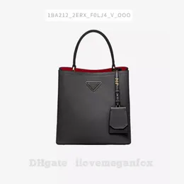 Women's Panier leather medium handbag Fashion Bags Shoulder Bags Crossbody bag Black Red item number: 1BA212_2ERX_V_OOO